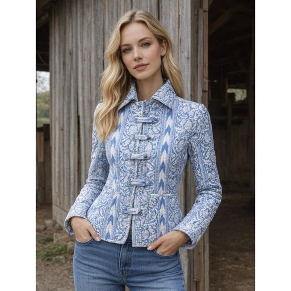 Rare Julia Amory Quilted Dakota Jacket Size M ~ Exellent - Picture 3 of 8